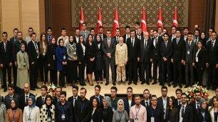 VICE PRESIDENT CEVDET YILMAZ AND MINISTER TEKİN MEET WITH STUDENTS THAT WERE SENT ABROAD FOR POSTGRADUATE EDUCATION WITH MEB SCHOLARSHIP