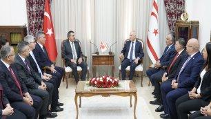 MINISTER TEKİN MEETS WITH THE PARLIAMENTARY SPEAKER OF TRNC TÖRE